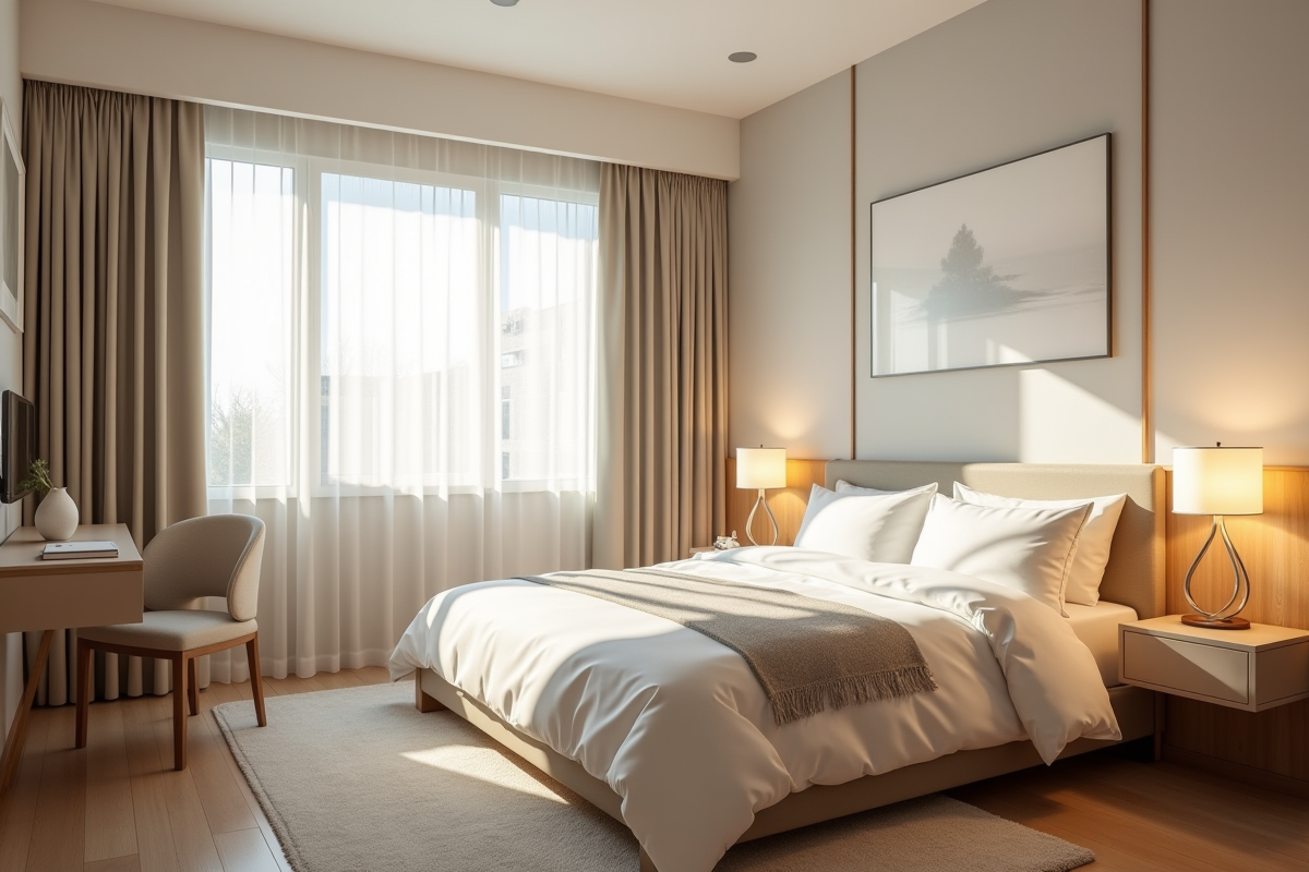 Chambre lumineuse et chaleureuse prête à louer