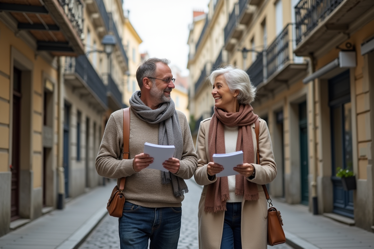 Couple français discutant d